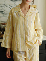 Long Sleeve Cotton Striped Pajamas