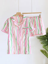 Cute Colorful Cotton Short Sleeve Pajamas