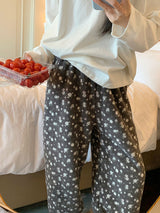 Flannel Print Long Pajama Pants