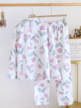 Floral Print Long Sleeve Pajama Set