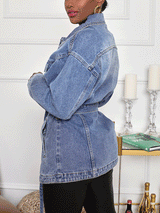 Casual Denim Trench Coat