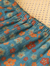 Small Flowers Cotton Pajama Set