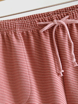 Cotton Stripe Thick Long Pants