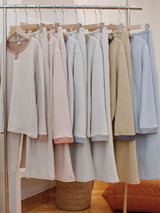 Thermal Velvet Striped Long Sleeve Pajama Set