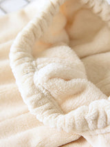 Contrast Trim Flannel Pajama Set