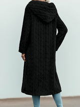 Solid Color Jacquard Long Coat