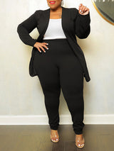 Two Pieces Long Sleeve Top & Pants Suit