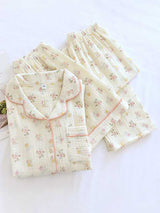 3 Pieces Print Cotton Pajama Set