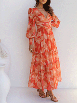Floral Printed Boho Maxi Dress
