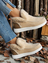 Platform Plush Ankle Snow Boots