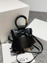 Solid Color Bow Knot Handbag