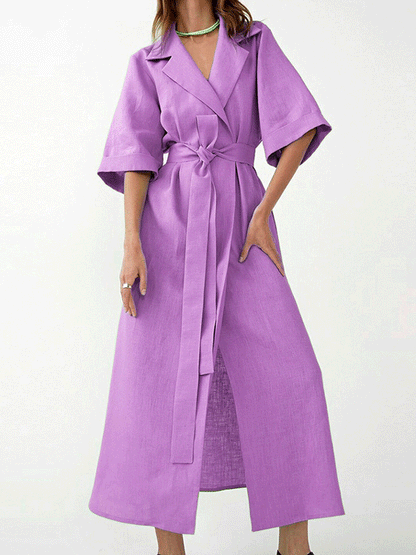 Long Solid Color Robe