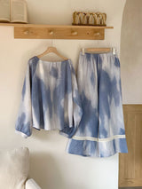 Printed Three-Piece Pajama Set