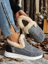 Platform Plush Ankle Snow Boots