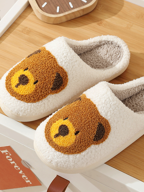 Teddy Bear Plush Slippers