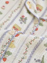 Blue Striped Rabbit Printed Pajama Set