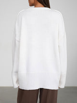 Simple Solid Color Crew Neck Sweater