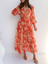 Floral Printed Boho Maxi Dress