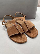 Vintage Suede Thong Flat Sandals