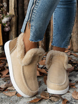 Platform Plush Ankle Snow Boots