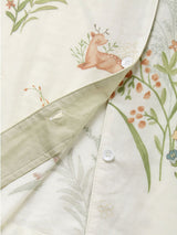 Kafiloe Elegant Floral Print Cotton Pajama Set