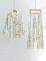 Saitn Magnolia Shirt Pajamas Set