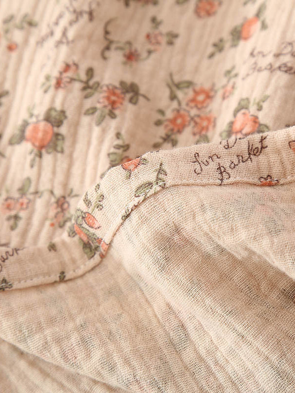 Cute Rose Print Pajamas Set