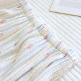 Stripe Floral Print Long Sleeve Pajama Set