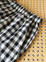 Plaid Lace Trim Pajama Shorts