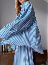 Striped Three Pieces Pants Set