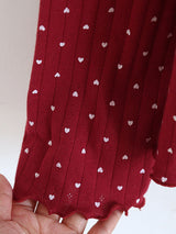 Small White Heart Pajama Set