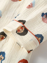 Cute Cartoon Characters Printed Cotton Pajamas