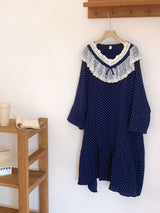 Lace Peter Pan Collar Pajama Set