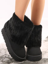 Plush Platform Snow Boots