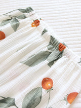 2Pcs Cherry Tomato Kimono Pajama Set