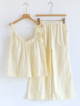 Solid Color Cami Shorts Pajama Set