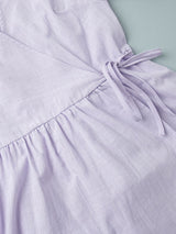 Puff Sleeve Wrap Midi Dress