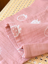 Strawberry Long Sleeve Cotton Pajama Set