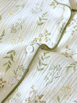 Green Leaves Long Sleeve Pajama Set