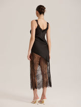 Kafiloe Lace Asymmetrical Slip Nightgown