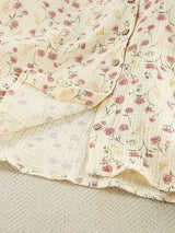 Cotton Floral Long Sleeve Pants Lounge Set