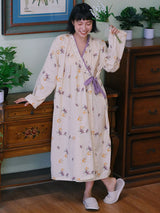 Floral Serenity Wrap Nightdress