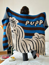 Kafiloe Knitted Half-Fleece Plush Blanket