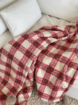 Kafiloe Plaid Sherpa Pom Blanket