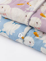 Rabbits Printed Short Sleeve Pajama Set