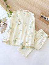 Two Pieces Floral Long Sleeve Pajamas