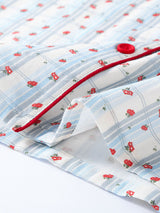 Floral Plaid Cotton Pajama Set