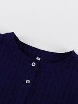 Jacquard Short Sleeve Shirt & Shorts Two Piece Set