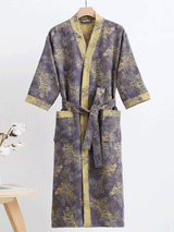 Vintage Cotton Floral Print Robe