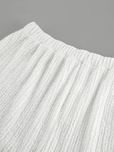 Solid Tie Front Vest & Shorts Set